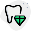 impianto-dente-esterno-con-diamante-isolato-su-sfondo-bianco-odontoiatria-verde-tal-revivo icon