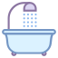 Dusche und Badewanne icon