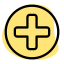 Hospital cross sign isolated on a white background icon