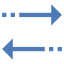 Setas horizontais de classificação icon