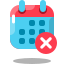 Calendar Delete icon