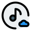 Music from the cloud computing streaming service icon