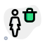 Removing businesswoman from the company portal site icon