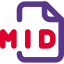 MIDI file extension is a Musical Instrument Digital Interface file icon