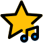 Trending chart music online with the star Logotype icon