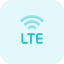 High speed LTE generation network and internet connectivity logotype icon