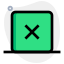 Closed web browser tab for no entry way icon