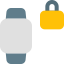 Smartwatch locked with enhanced passcode security protocol icon