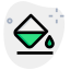 Paint filling key logotype in design application icon