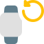 Refresh smartwatch apps with loop circular arrow logotype icon