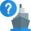 Unknown ship destination of location with question mark icon