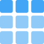 Square boxes cell mesh design template layout icon
