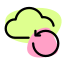 Reload cloud content with refresh arrow button icon