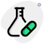 Research and development of a pharmaceutical company drug administration icon