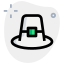 sombrero-de-peregrino-externo-sin-hoja-usado-como-decoración-acción-de-gracias-verde-tal-revivo icon