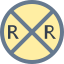 Bahnübergangsschild icon