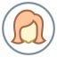 Женщина с типом кожи 1-2, в кружке icon