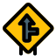 Intersect road from right towards front lane road signal icon