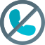 Prohibited cell phone use area sign board layout icon