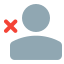 Deleting a user from specific role online icon