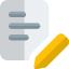 Edit document with pencil or pen layout icon