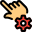 Single touch for the settings cogwheel Logotype icon