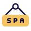 Spa hanging board for the hotel room service icon