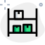 Boxes rack facility layer in-house storage facility icon