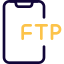 Smartphone access to a file transfer protocol application icon