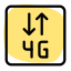 Forth Generation of internet connectivity in cellular network icon