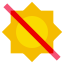 Non esporre alla luce solare icon