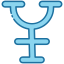 внешний-БЫСТРЫЙ-ИЗВЕСТЬ-алхимический-символ-bearicons-blue-bearicons icon