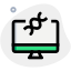 Desktop computer with a DNA Sequencing lab testing software icon