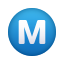M в круге icon