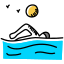 Schwimmen Rückansicht icon