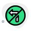 DO not turn left side with Traffic sign board crossed icon