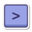 Right Angle Parentheses Key icon
