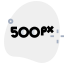 500px image hosting and stock pictures website icon