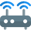 Double antenna internet router for better range icon