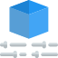 Off-set dimension tolerance of a three dimensional cubic shape icon