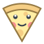 Pizza kawaii icon