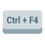Ctrl + F4 키 icon