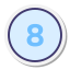 8 en círculo icon