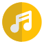 Music app for the support of multiple formats interface icon