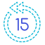 Torna 15 secondi indietro icon