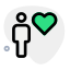 Favorite employee to work on with a heart logotype icon