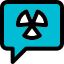 Nuclear power reactor on chatbox available online icon