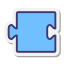 Blocco blu icon