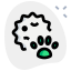 Virus spread through an animal isolated on a white background icon