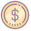 Dólar americano circulado icon